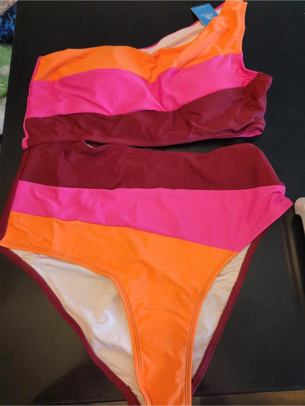 Cupshe Color Block One-Piece Swimsuit Size Large 713